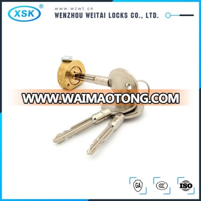 hidden safe cross cylinder brass wood door lock